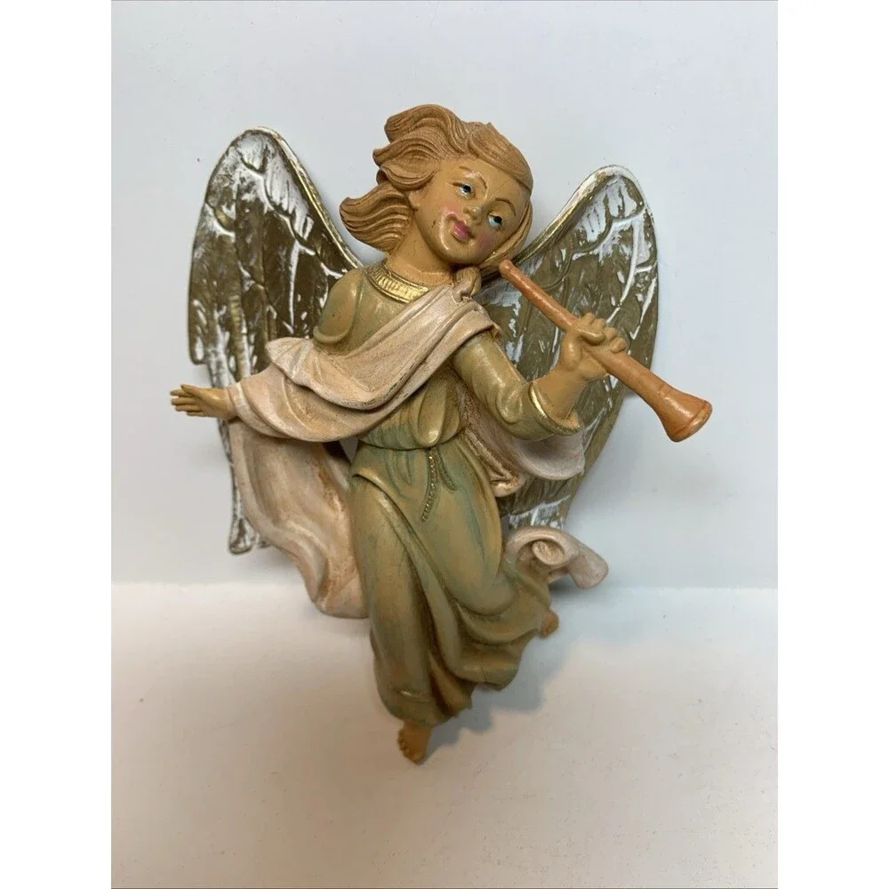 Vintage Christmas Angels Italy Playing Musical Instruments Victorian 5.5”